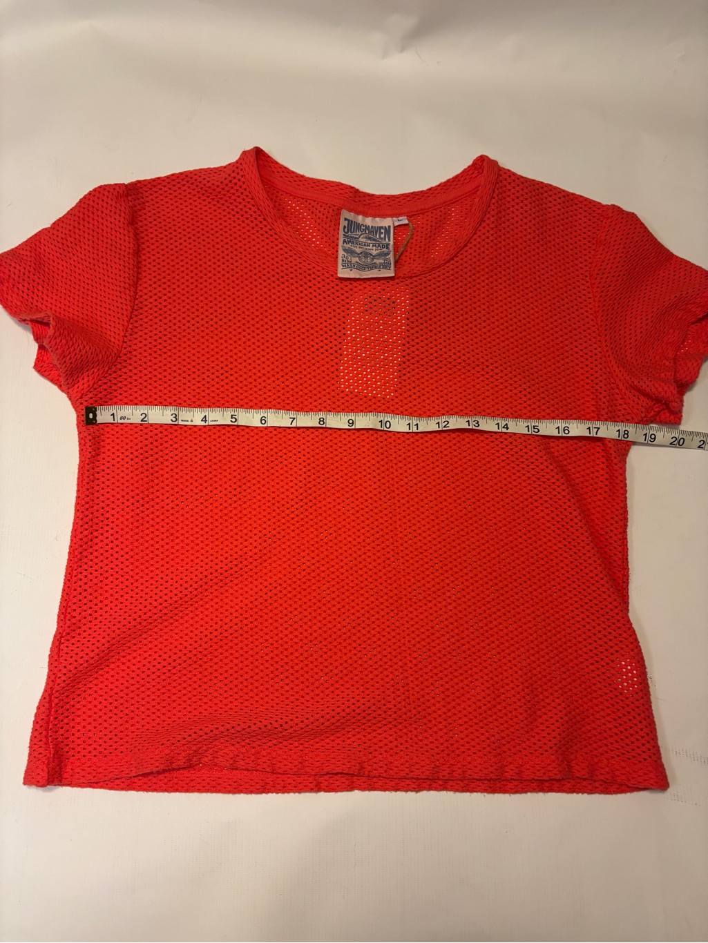 Nwt Carmen Mesh Cropped Tee | Size Large | Pink Grapefruit — image 5 of 8